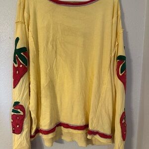 We The Free Yellow Top with Red Trim